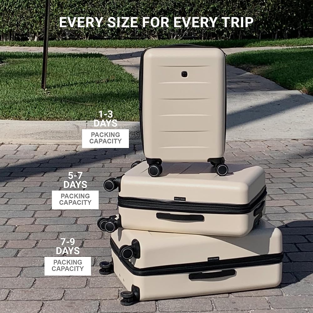 | SwissGear 8020 Eclipse Hardside Expandable Luggage with Spinner Wheels, Navy, 3-Piece Set (18/24/27) | Suitcases