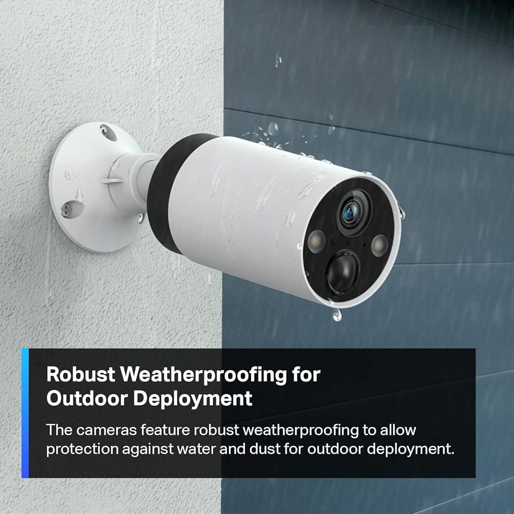 Tapo TP-Link 2K QHD Outdoor Wireless Security Camera System, Up to 180D Battery, Color Night Vision w/Starlight Sensor, Motion/Person/Pet/Vehicle Detection, Works w/Alexa &amp;Google Home, C420S2
