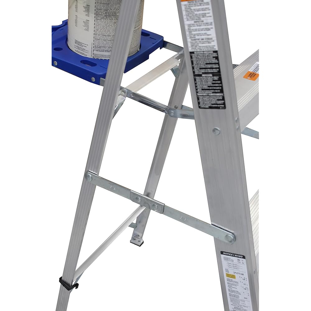 LITE 6-foot Aluminium Step Ladder with tool tray, 250-Pound Load Capacity, Type I, LP-2111-06