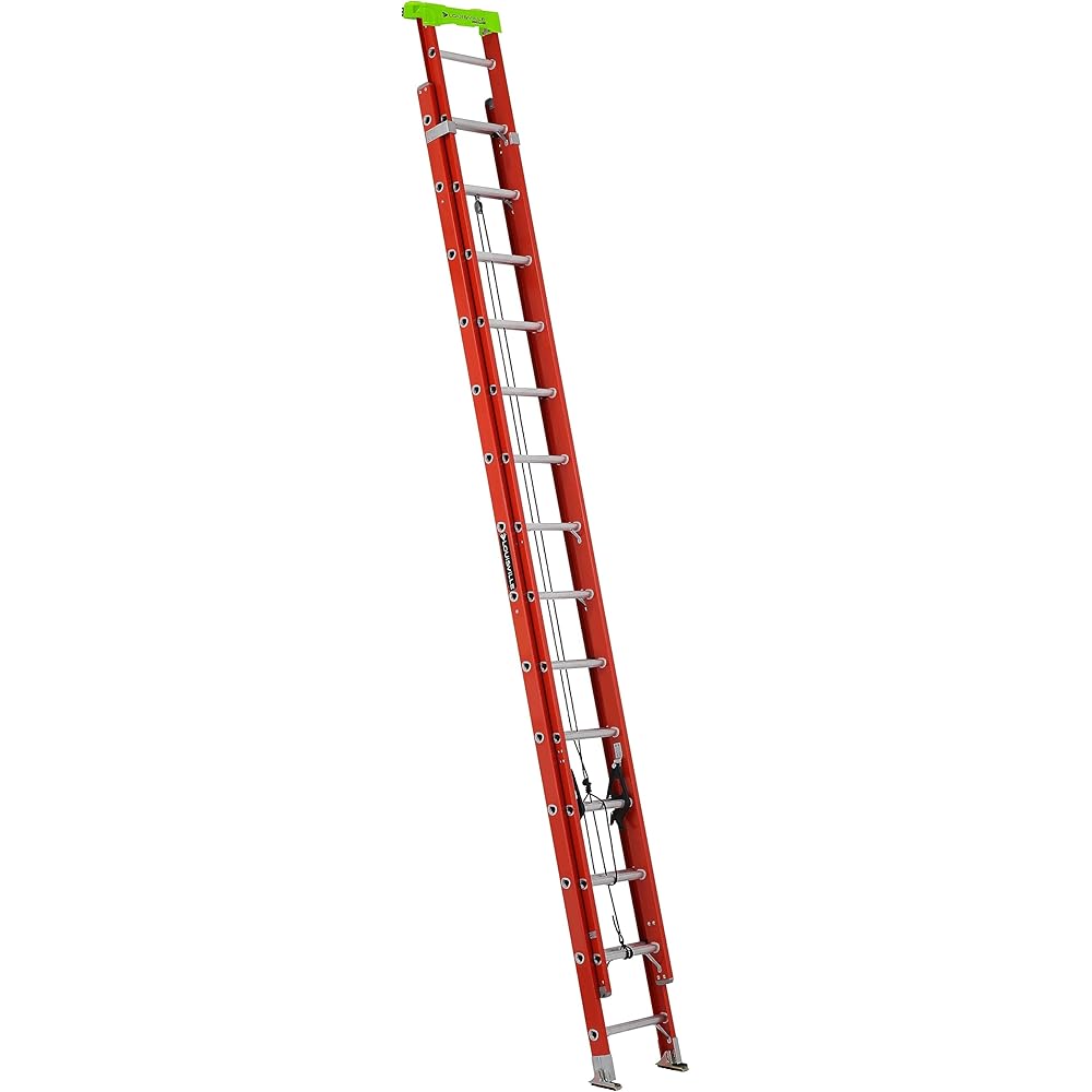Louisville Ladder 20-foot Fiberglass Extension Ladder, 300-Pound Load Capacity, Type IA, L-3022-28PT