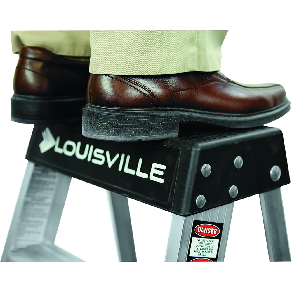 Louisville Ladder 2-Foot Aluminum Step Stool Industrial, 300-Pound Load Capacity, Type IA, AS3002
