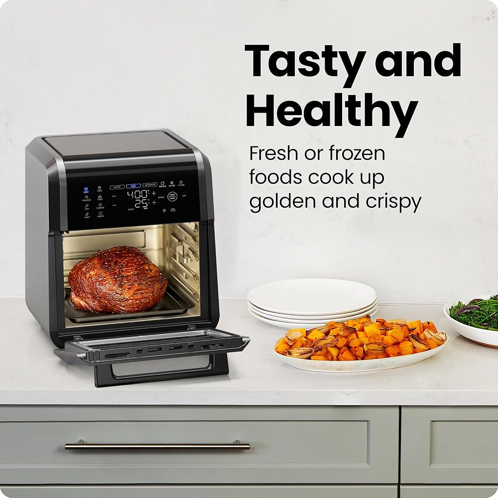 Chefman 12-Quart 6-in-1 Air Fryer Oven with Digital Timer, Touchscreen, and 12 Presets Family Size Countertop Convection Oven, Dishwasher-Safe Parts