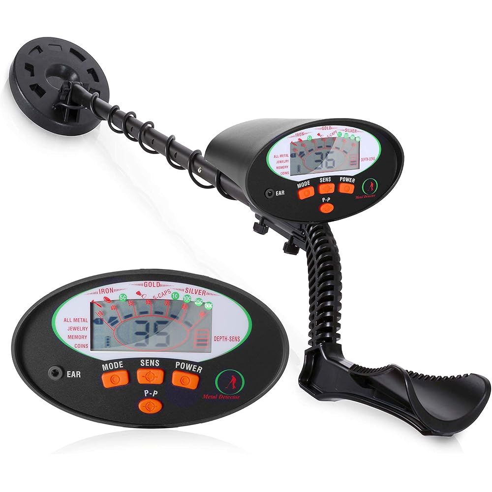 Pyle Pinpointer Metal Detector | Handheld Metal Detector W/High Sensitivity | Built-in Speaker | Comfortable Arm Support | 5 Detection Modes | Find Gold, Silver, Iron, Coins &amp; Jewelry (PHMD74), Black