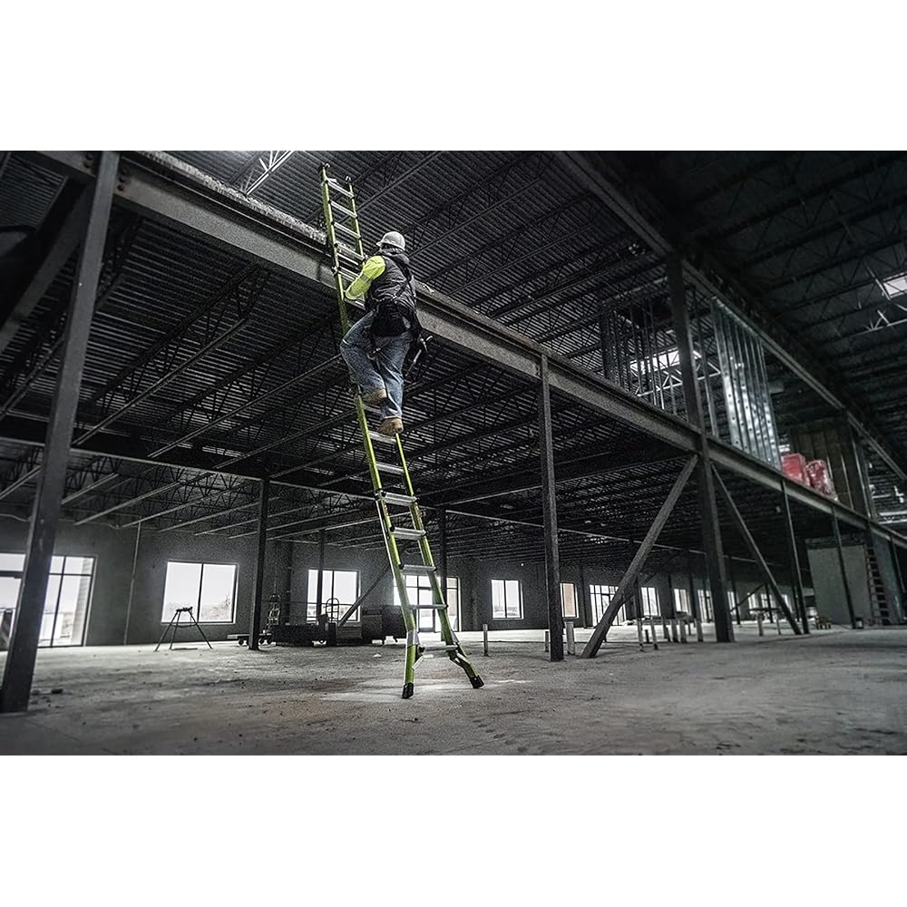 Little Giant Ladders Systems Conquest 2.0, M22, 22ft, Multi-Position Ladder, Fiberglass, Type 1A, 300 lbs Weight Rating, (17122-001), Green