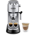De’Longhi Dedica Espresso Machine with Manual Milk Frother, 15-Bar Pump &amp; Adjustable Tray Barista Coffee Maker Kit for Espresso, Latte, Cappuccino &amp; Iced Coffee Italian Stainless Steel Design