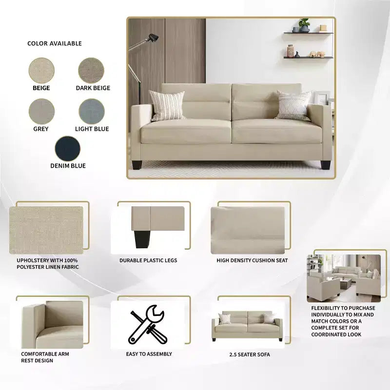 ChaletPosh Linen Sofa