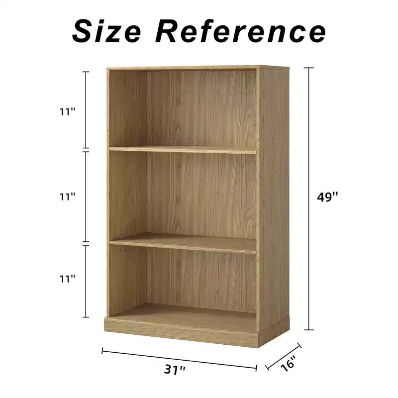 PexFix Wood Grain Storage Cabinet Bookshelf for Living Room Office Bedroom