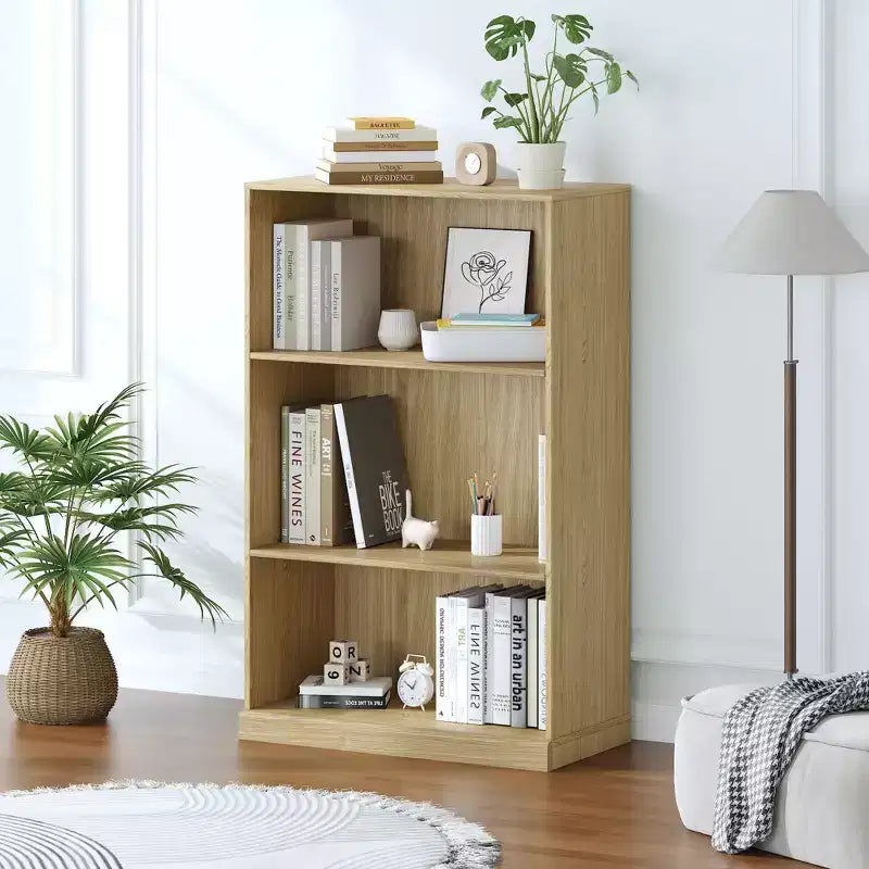 PexFix Wood Grain Storage Cabinet Bookshelf for Living Room Office Bedroom
