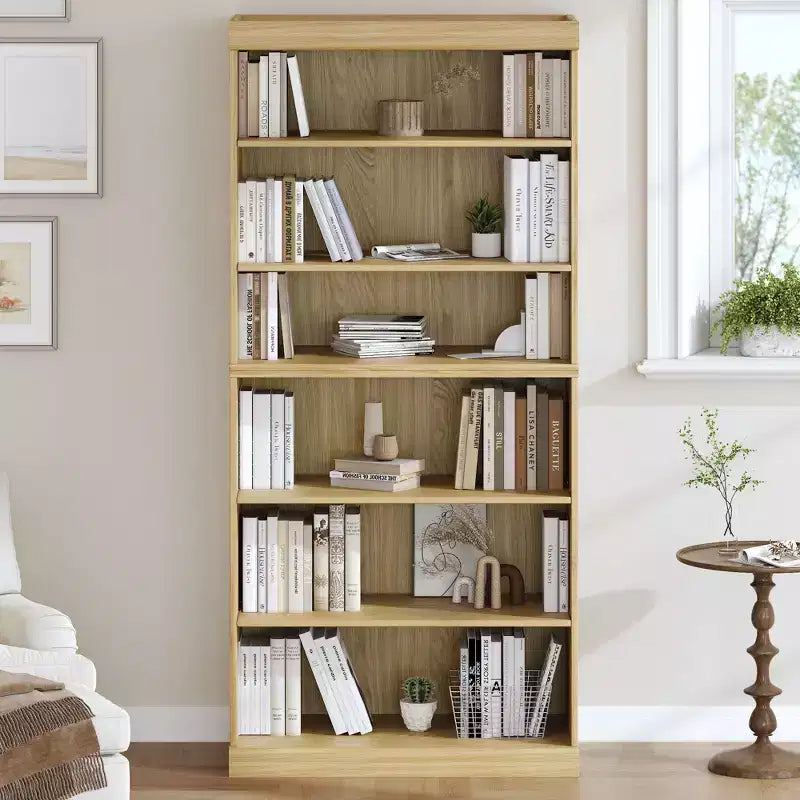 PexFix Wood Grain Storage Cabinet Bookshelf for Living Room Office Bedroom