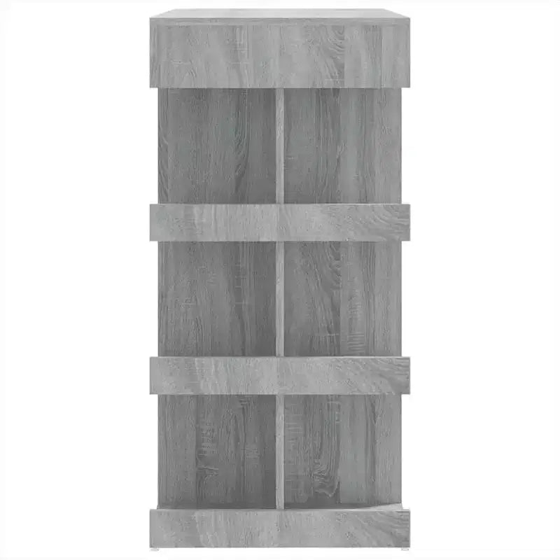 vidaXL Modern Bar Table with Storage Rack - Compact and Chic Engineered Wood Table for Kitchen/Dining Area - Gray Sonoma, 39.4 x 19.7 x 40
