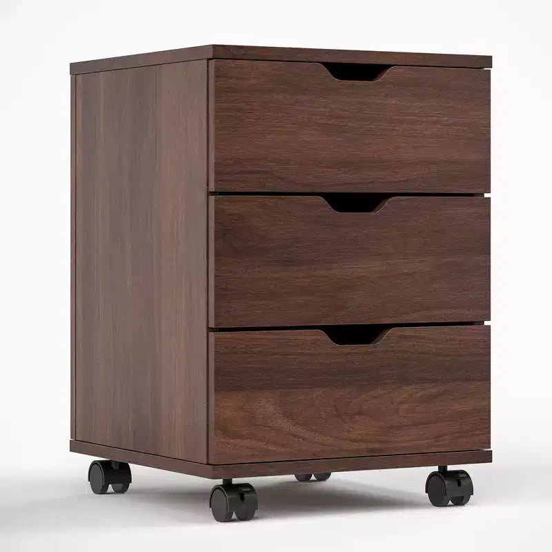 PexFix 3 Drawer Vertical File Cabinet Rolling Wooden Mobile Under Desk with Casters for Home Office