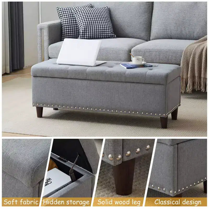 Karl Home Upholstered Storage Ottoman