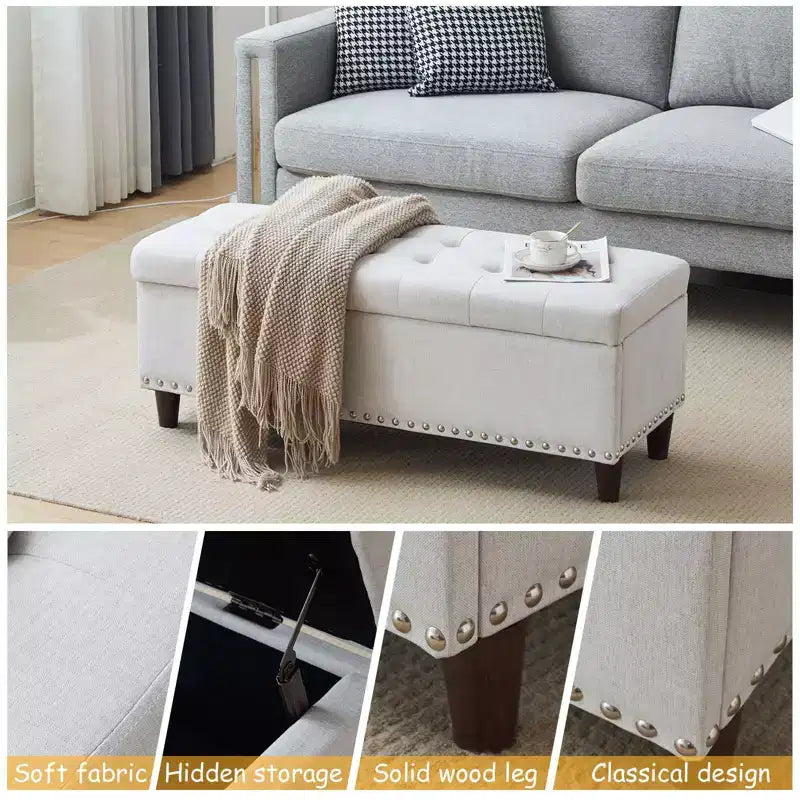 Karl Home Upholstered Storage Ottoman