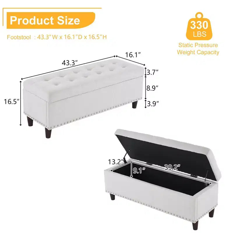 Karl Home Upholstered Storage Ottoman
