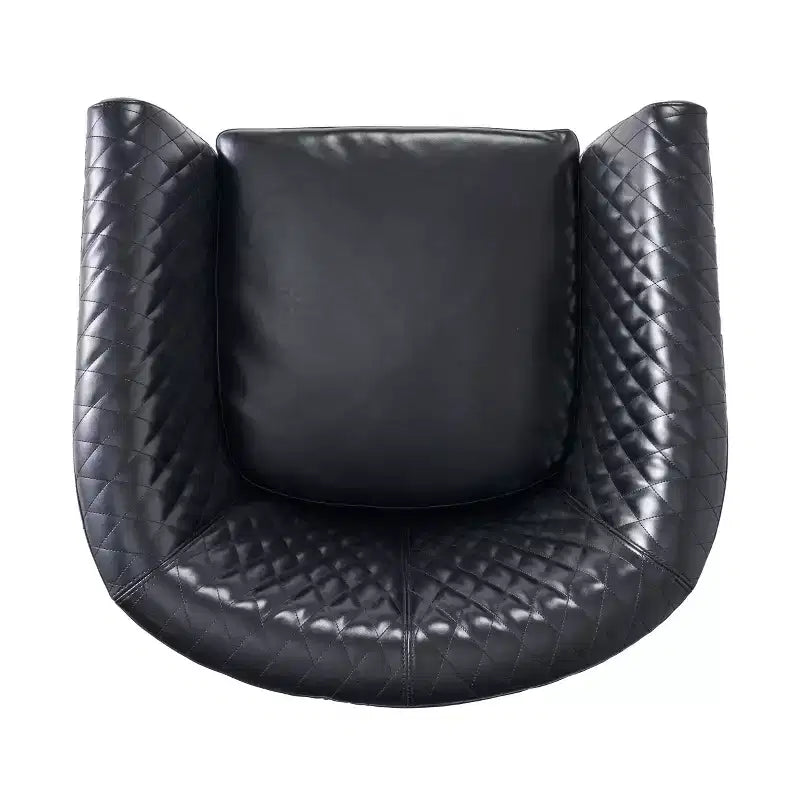 Christopher Knight Home Chelsea Contemporary Bonded Leather Tub Club Chair with Nailhead Trim and Diamond Stitch