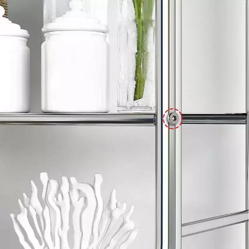 2-Tier Floor-Standing Over Toilet Storage Cabinet, Metal Bathroom Organizer with Removable Towel Hooks and Toilet Paper Holder