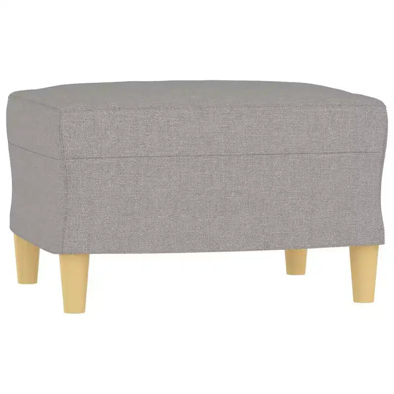 vidaXL Couch Living Room Single Sofa Chair with Footstool Light Gray Fabric