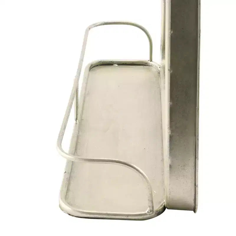 Metal Framed Wall Mirror with Shelf