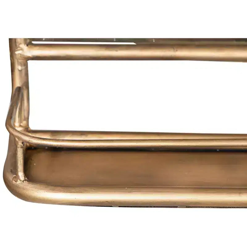 Metal Framed Wall Mirror with Shelf