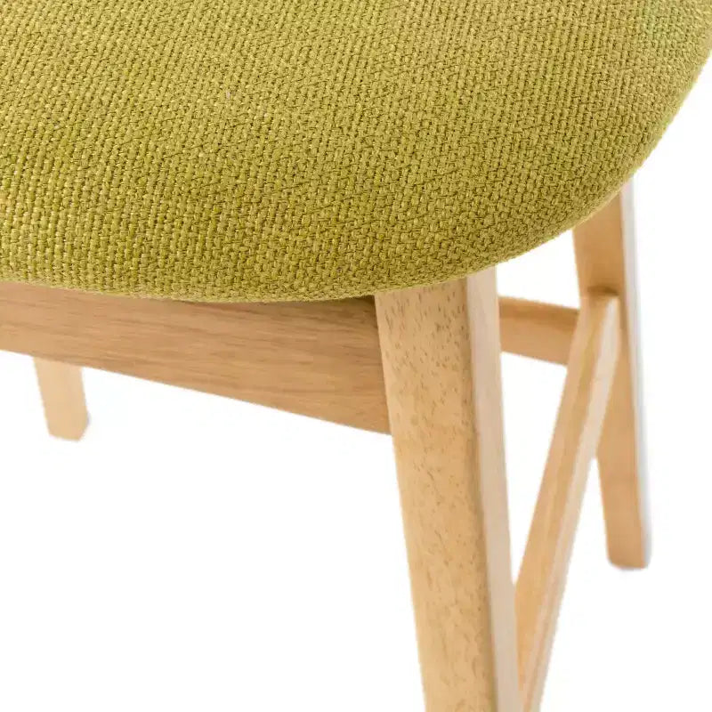 GDFStudio Tenley Mid-Century Modern Upholstered 30.5 Inch Barstools with Rubberwood Legs (Set of 2)