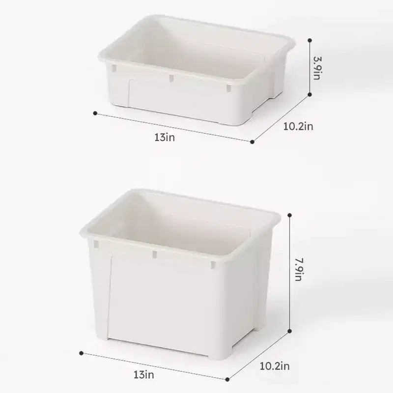 Acekool Kids Toy and Book Storage Shelf, Plastic 2-Tier Organizer Cabinet, Childrens Floor Shelf, Adjustable Book Rack, 36 Height