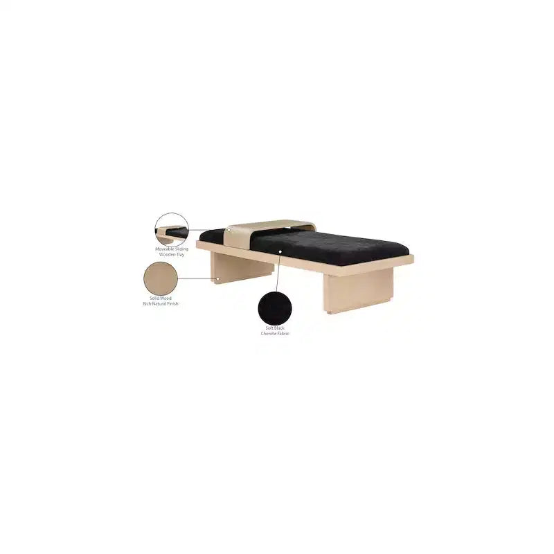 Meridian Furniture,Arlington Chenille Fabric Bench