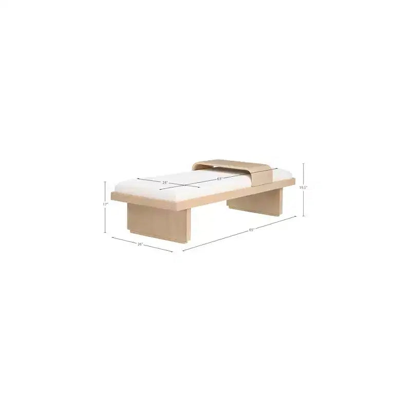 Meridian Furniture,Arlington Chenille Fabric Bench