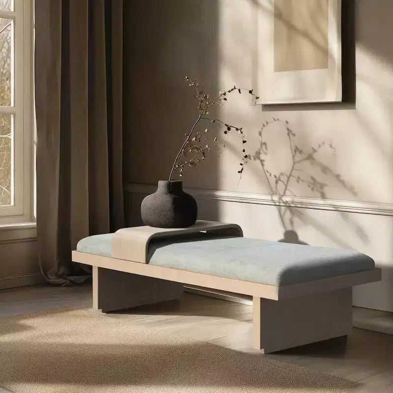 Meridian Furniture,Arlington Chenille Fabric Bench