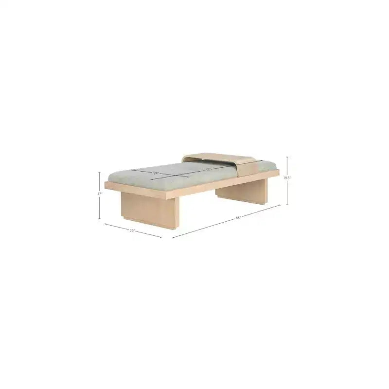 Meridian Furniture,Arlington Chenille Fabric Bench