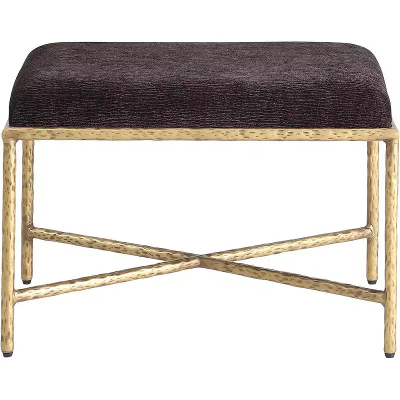 Meridian Furniture,Valley Chenille Fabric Bench