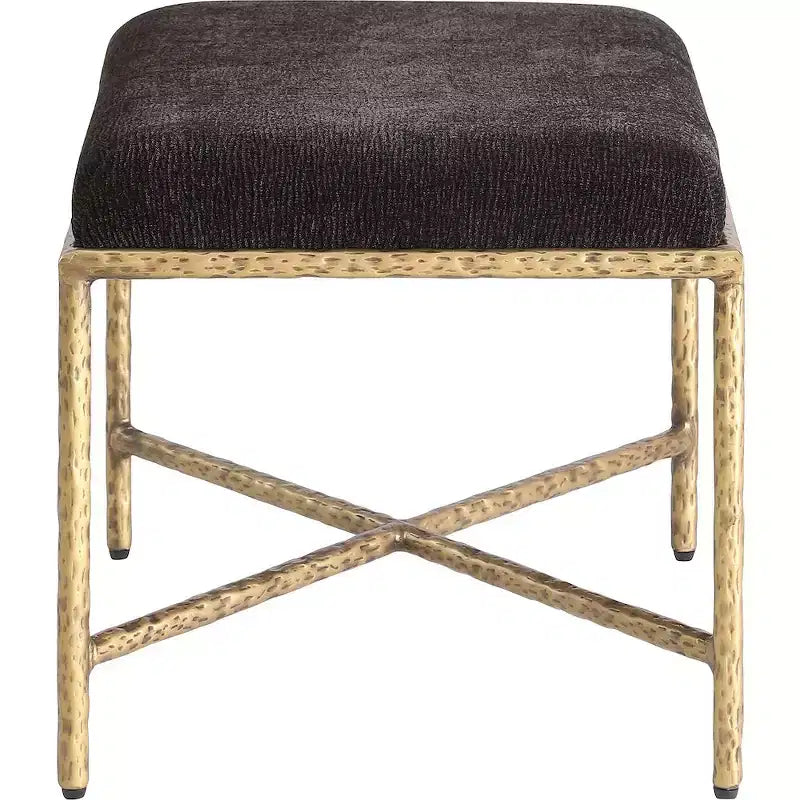 Meridian Furniture,Valley Chenille Fabric Bench