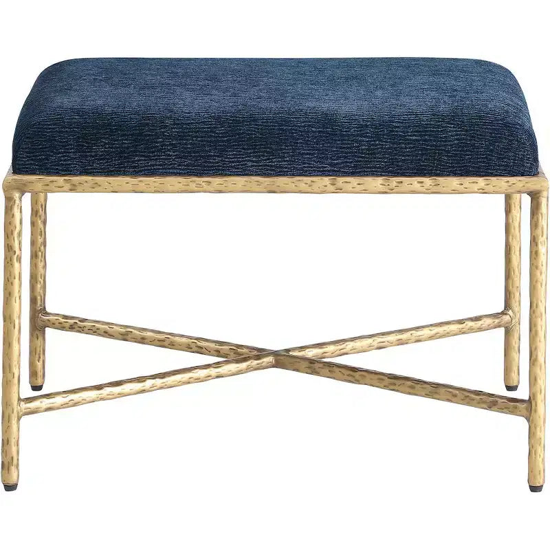 Meridian Furniture,Valley Chenille Fabric Bench