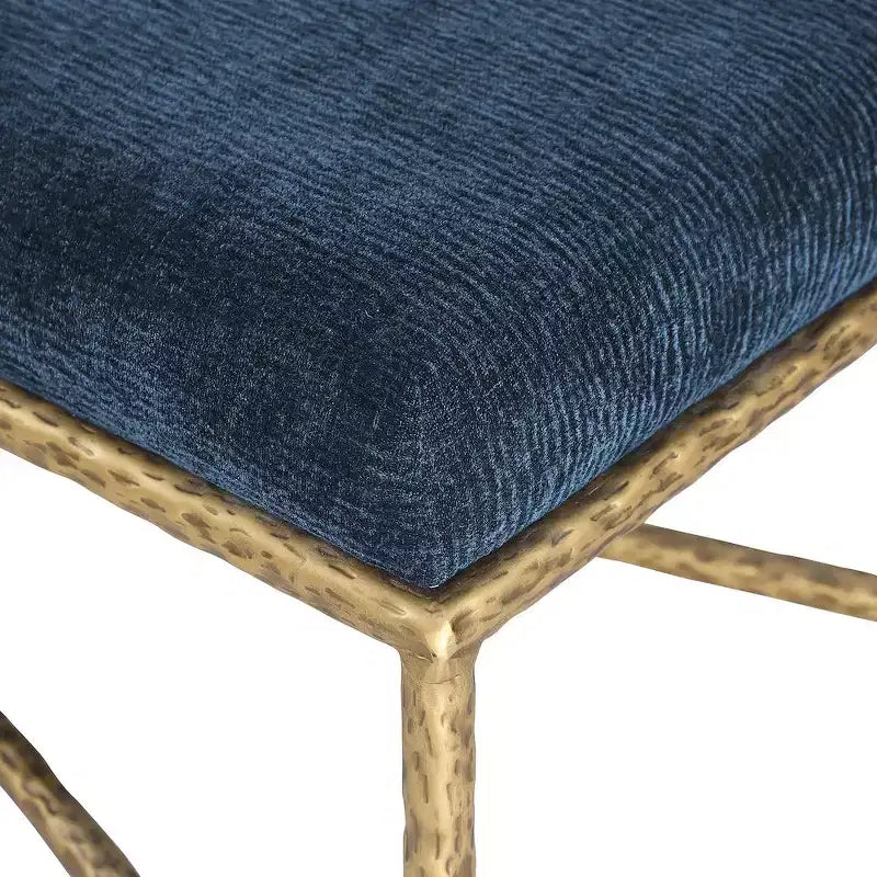 Meridian Furniture,Valley Chenille Fabric Bench