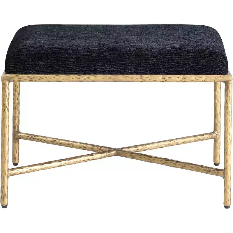 Meridian Furniture,Valley Chenille Fabric Bench