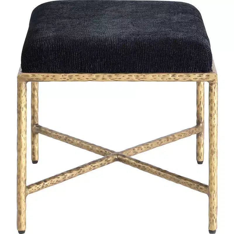 Meridian Furniture,Valley Chenille Fabric Bench