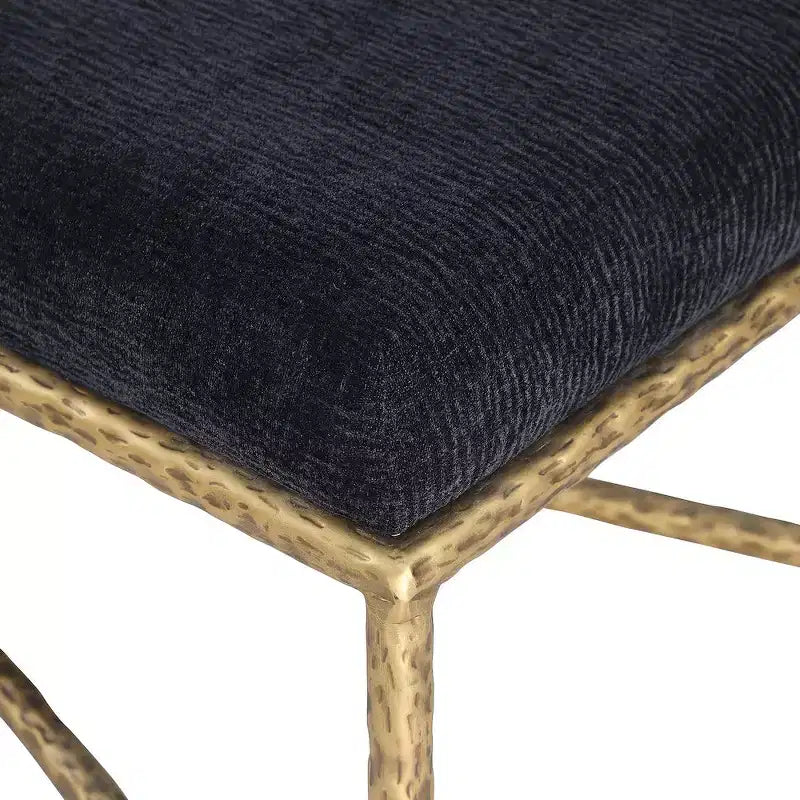 Meridian Furniture,Valley Chenille Fabric Bench