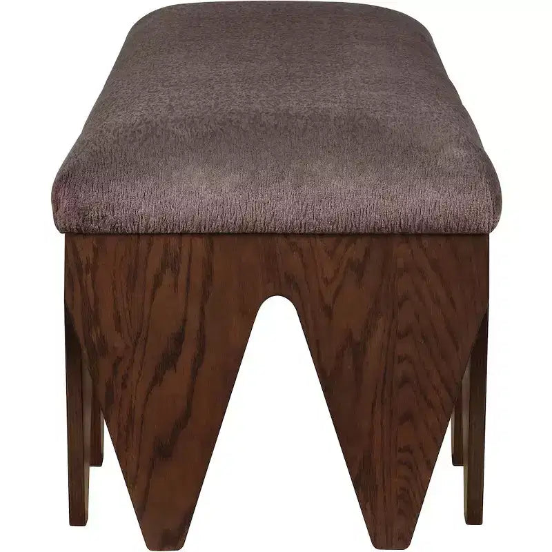 Meridian Furniture,Altair Velour Fur Fabric Bench
