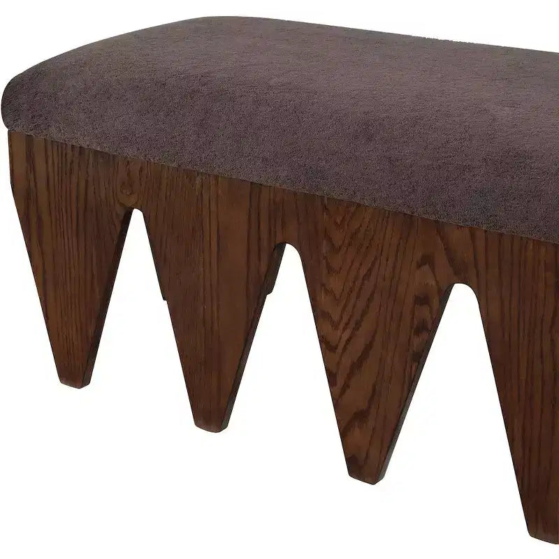 Meridian Furniture,Altair Velour Fur Fabric Bench