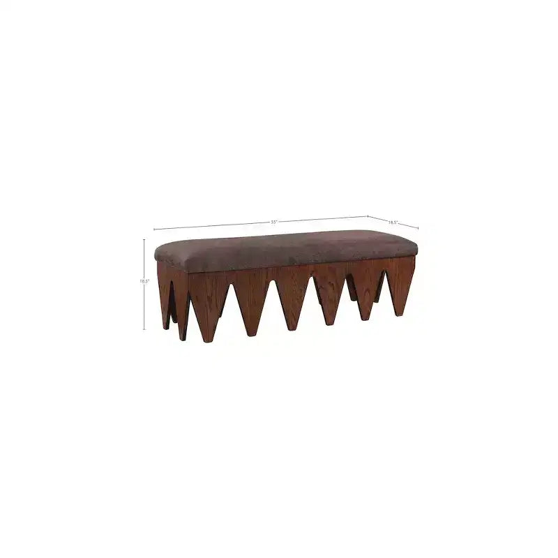 Meridian Furniture,Altair Velour Fur Fabric Bench