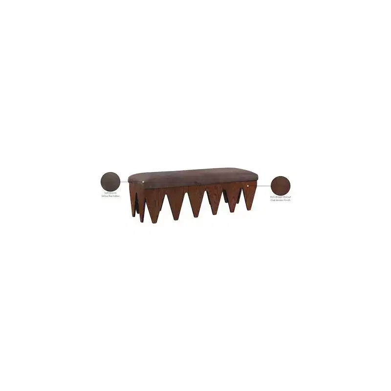 Meridian Furniture,Altair Velour Fur Fabric Bench