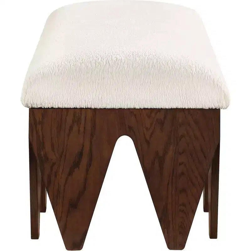 Meridian Furniture,Altair Velour Fur Fabric Bench