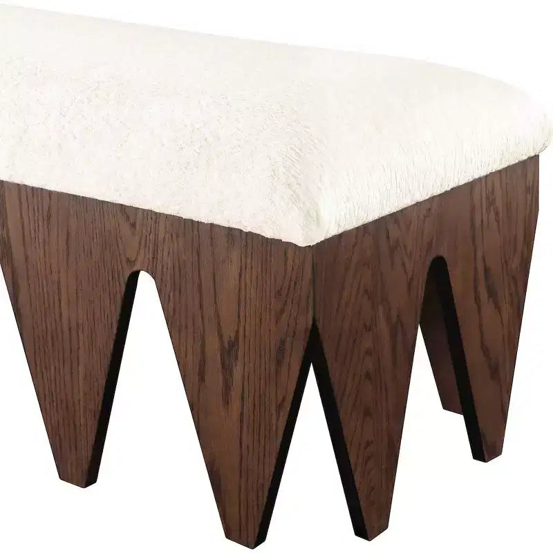 Meridian Furniture,Altair Velour Fur Fabric Bench