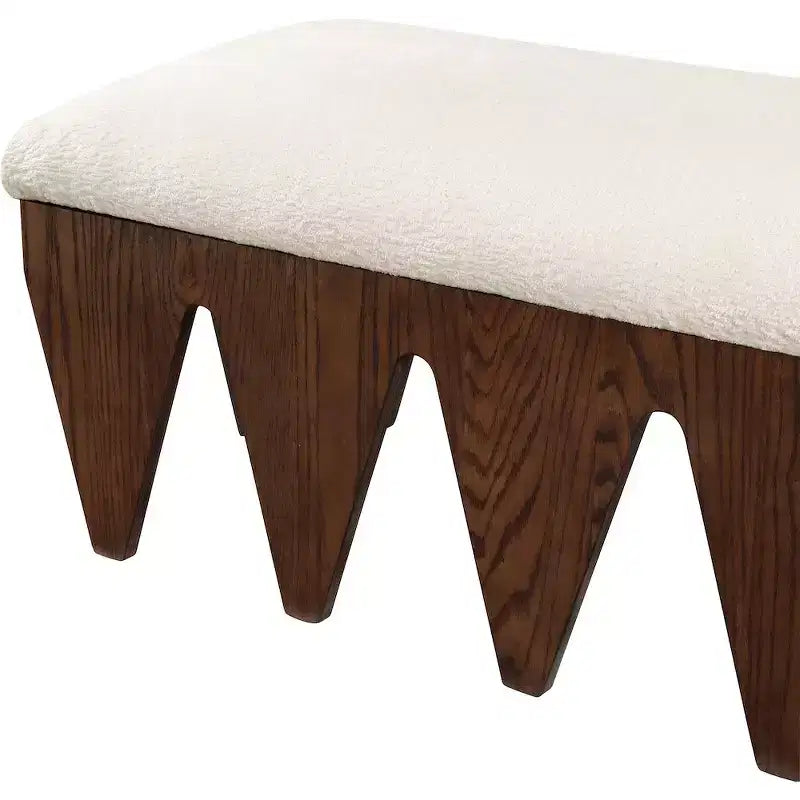 Meridian Furniture,Altair Velour Fur Fabric Bench