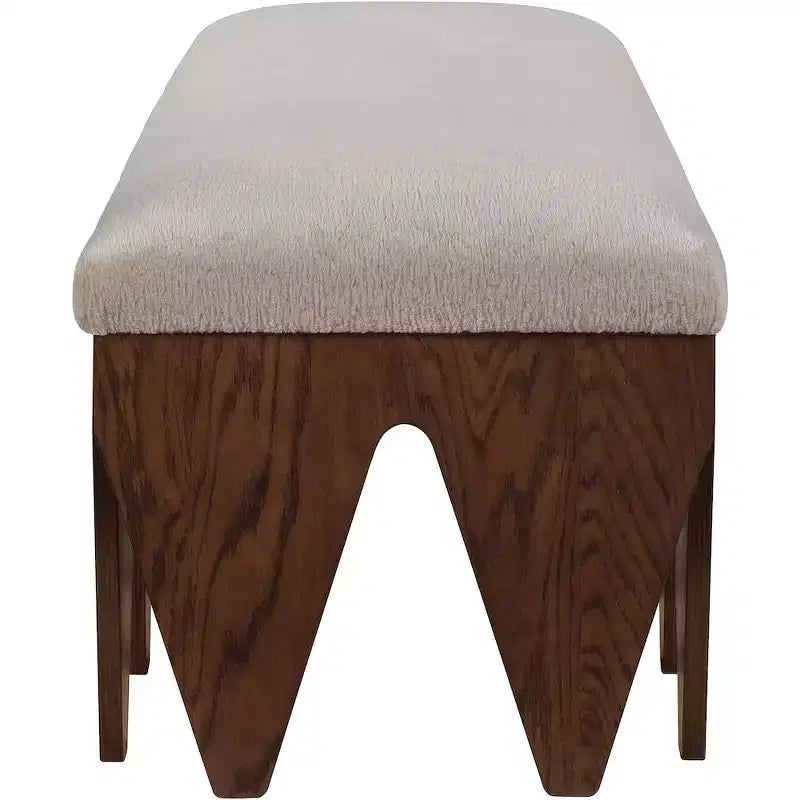 Meridian Furniture,Altair Velour Fur Fabric Bench