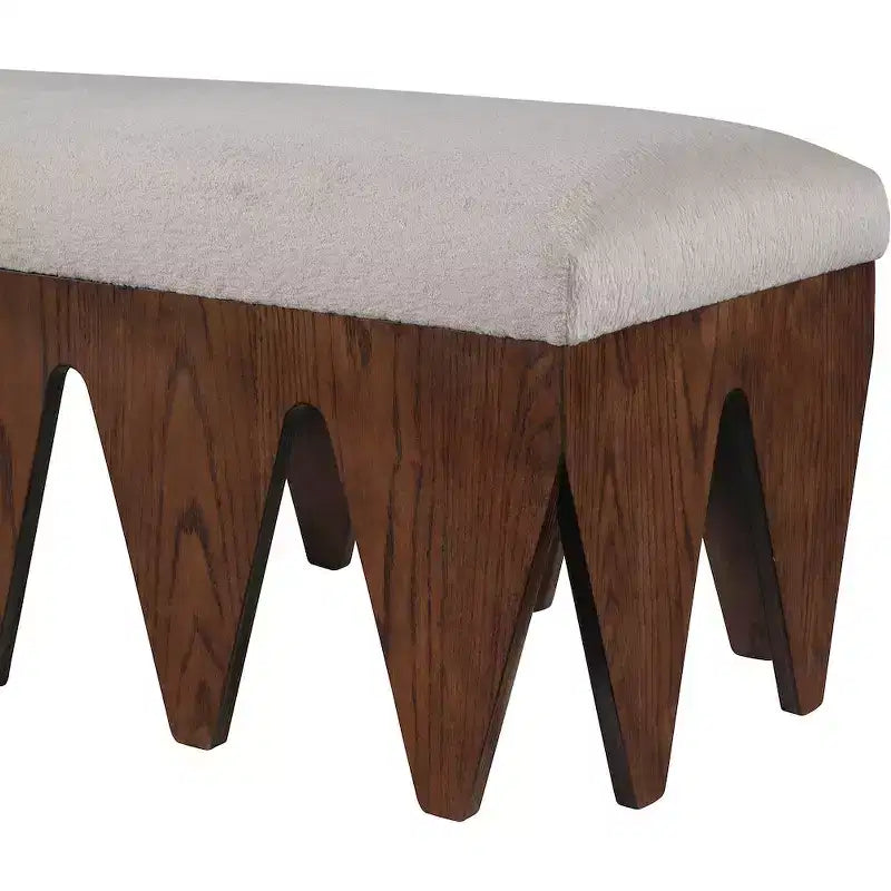 Meridian Furniture,Altair Velour Fur Fabric Bench