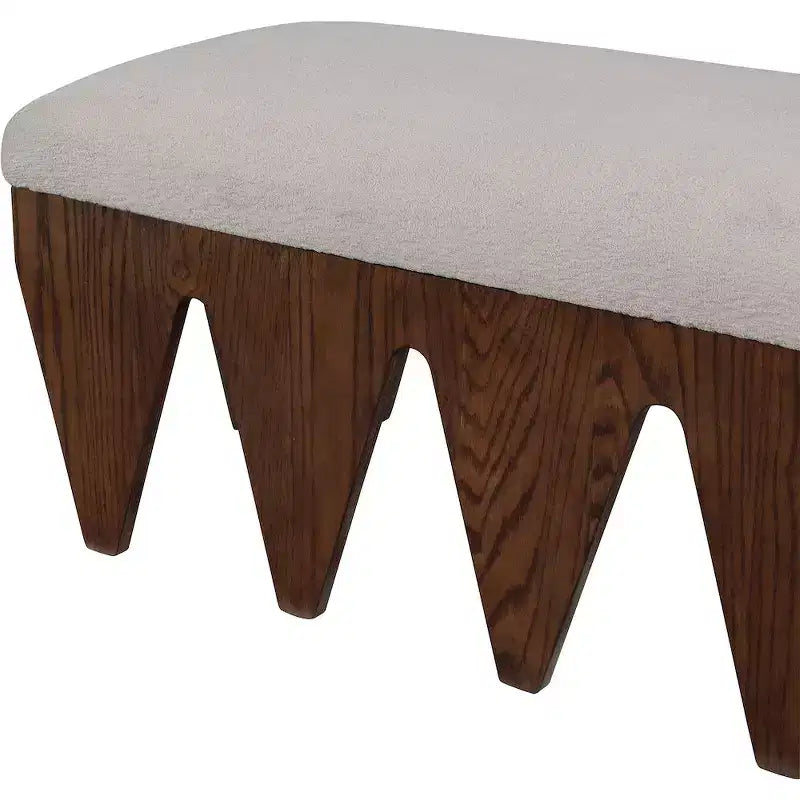 Meridian Furniture,Altair Velour Fur Fabric Bench