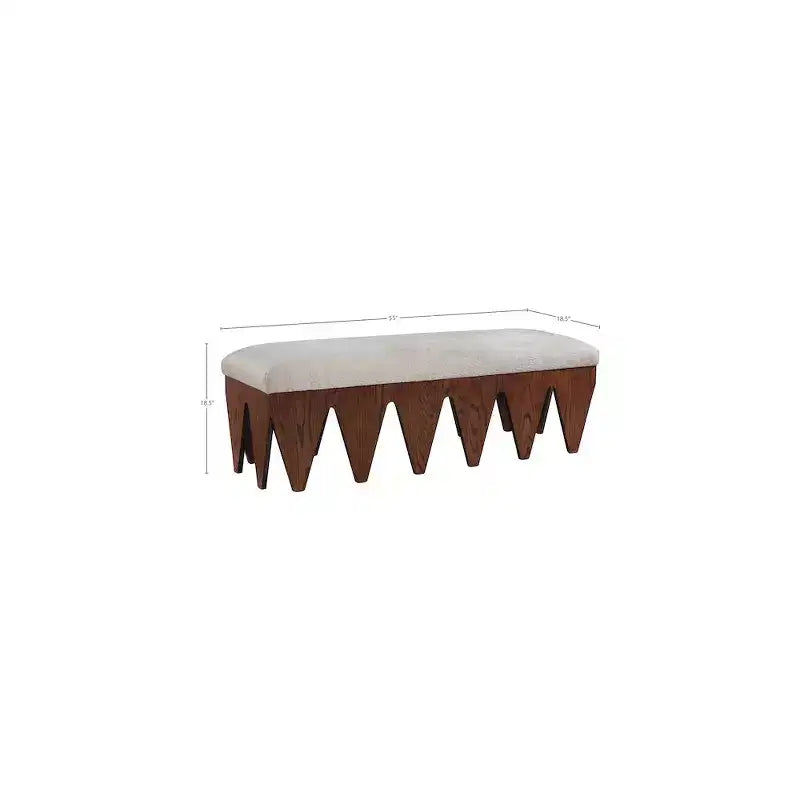Meridian Furniture,Altair Velour Fur Fabric Bench