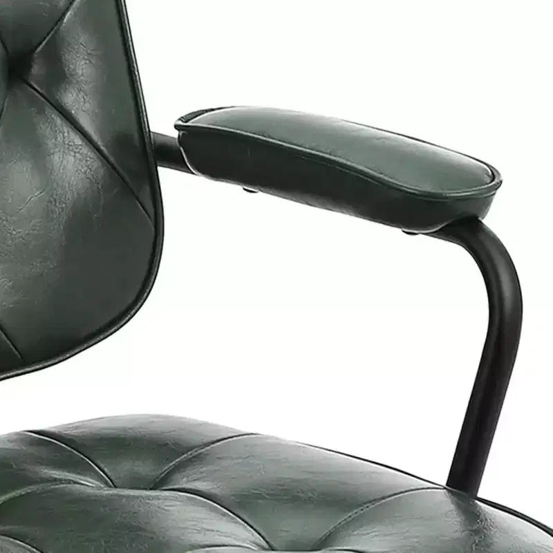 Acekool Adjustable Height Swivel Chair with Armrests - Green Home Office Chair