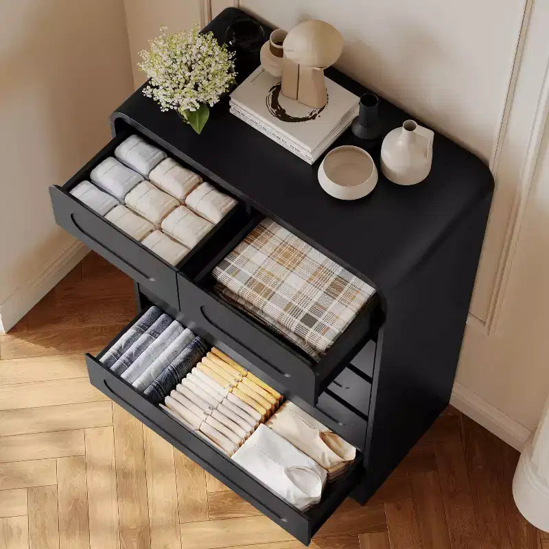 SOLACE FURNITURE 44 Tall 6 Dressers Drawers & Chest of Drawers with Pre-installed Slides