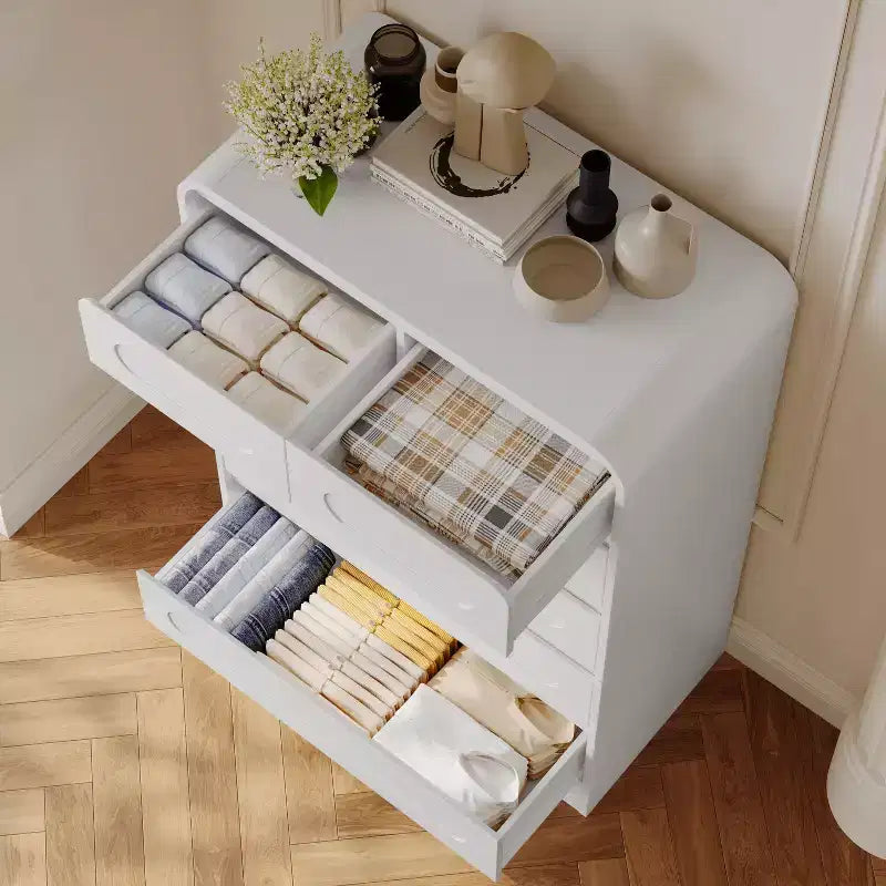 SOLACE FURNITURE 44 Tall 6 Dressers Drawers & Chest of Drawers with Pre-installed Slides